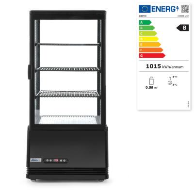Chlazená skříň displeje, 78 l, Arktic, černá, 230V/170W, 444x397x(H)940mm | 233658